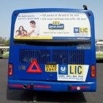 Delhi HOHO Buses Carrying LIC's Message